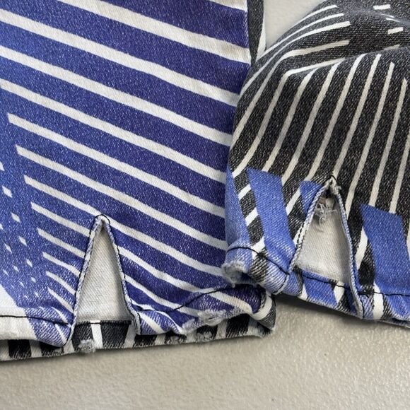 VTG 90s Roberto Cavalli /Ittierre AOP Psychedelic Illusion Stripe Jeans Size 28 - Picture 8 of 16